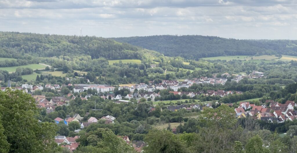 Blick auf Berching von der schönen Aussicht